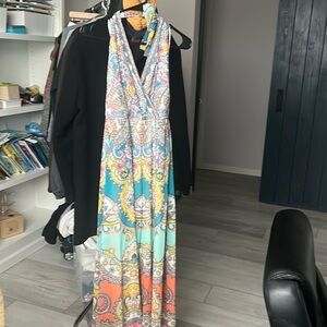 Flare Leg  Halter Boho Print Fashion Nova Jumpsuit